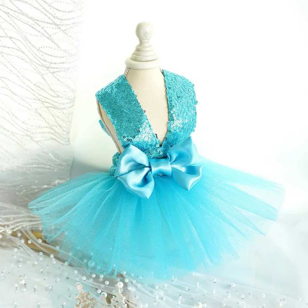 Beautiful Pet Dress Comfortable York Clothes Pet Cat Dress Big Bowknot Polyester Puppy Wedding Dress Party Wear M251208