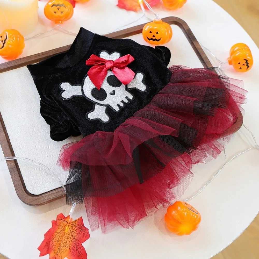 Puppy Costumes Two Legged Pet Pirate Skirt Breathable Soft Dog Cosplay Dress Comfortable Dog Lace Skirt Halloween M251208