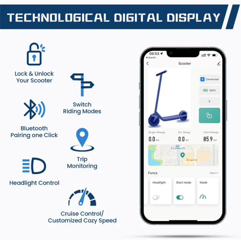 New X8 Pro 500W Electric Scooter for Adults 19MPH 36V 10.4AH Folding Commute Off Road Electric Scooter 30 Miles Range E-Scooter