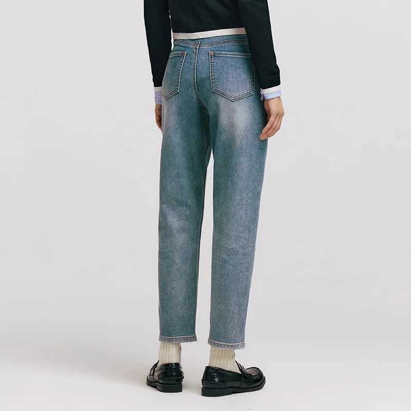 Semir Jeans Women Brushed Tapered Washed Denim Long 2025 Winter Pants Woman Clothing Jeans for WomanT251208