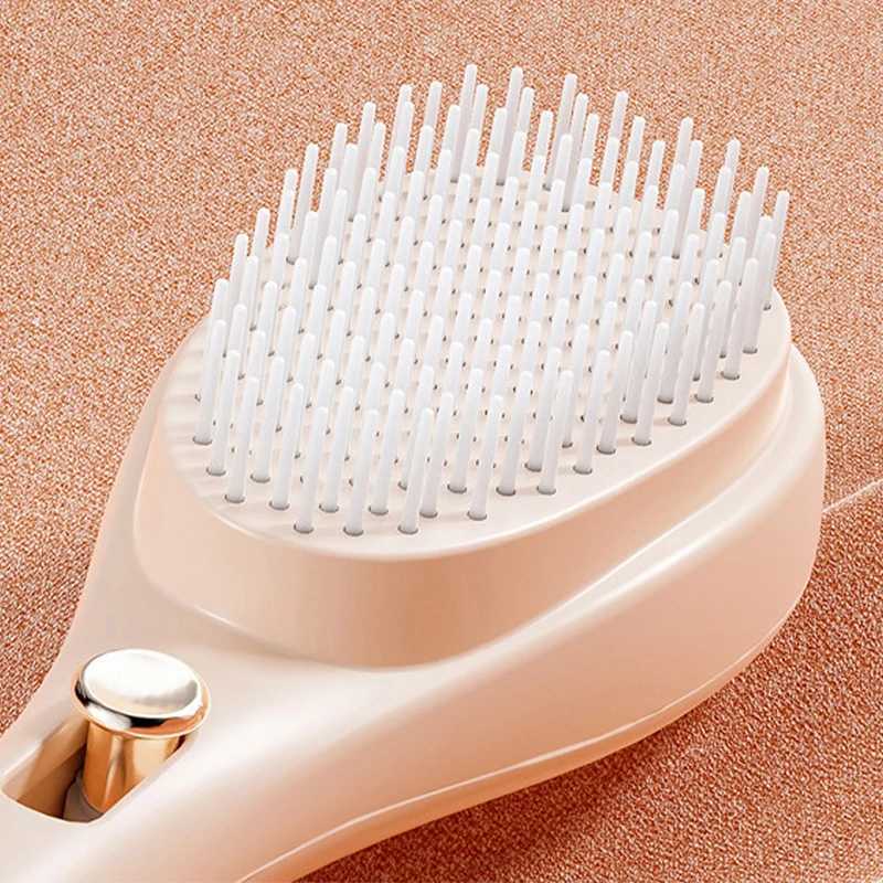 Pet hairdressing comb massage comb cats and dogs universal anti-static silicone soft teeth to clean floating hair retractable M251208 - view 6