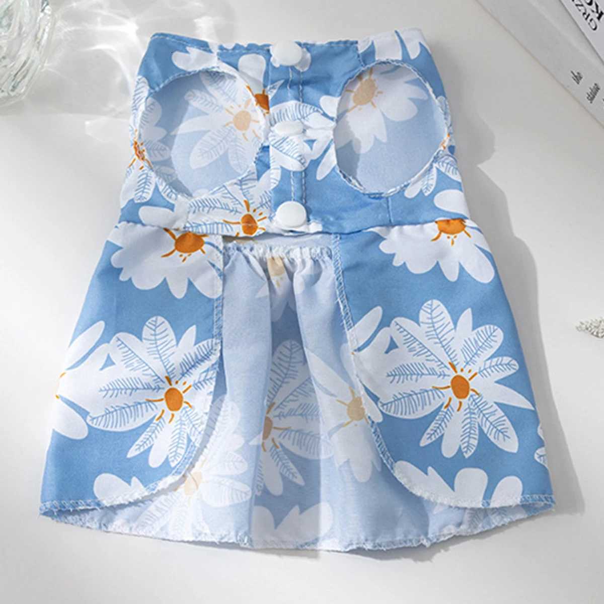 Small Dog Dress Summer Cooling Dog Clothes for Small Dog Clothing Cute Flower Cat Dress Bowknot Clothes for Pet Dress Cat Cloth M251208