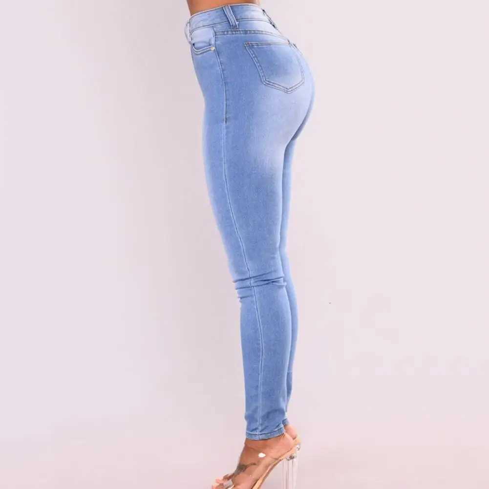 Vintage Women Jeans Slim Fit High Waist Denim Pencil Pants Bootcut Winter Pull-on Skinny Jeans Blue Female TrousersT251208