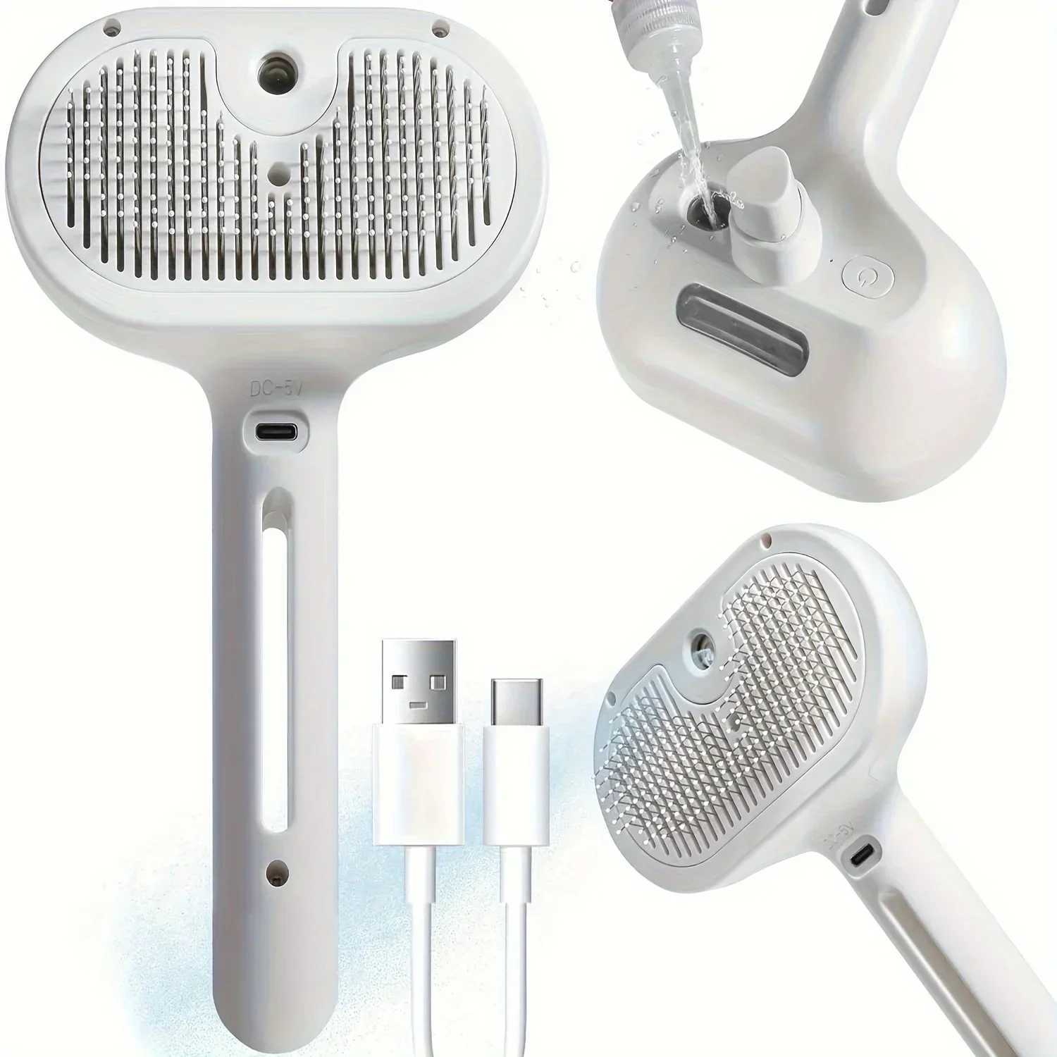 Pet Spray Hair Comb Cleaning Brush Cats Grooming Dog Accessories Tools Dematting Water Mist Humidifier Comb M251208