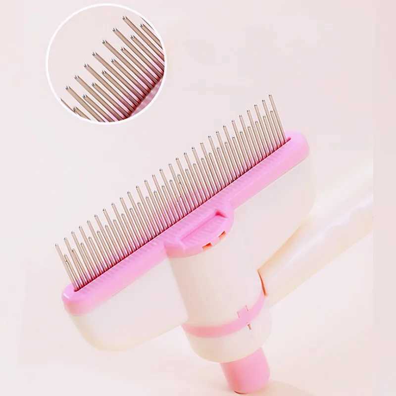 Dog Comb Adjustable Dog Brush Self-cleaning Cat Brush Massage Dogs Comb Pet Grooming Automatic Dogs Hair Combs M251208 - view 6