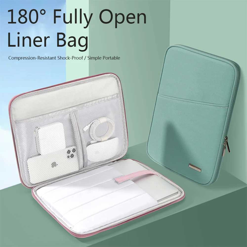 Laptop Sleeve Bag 133 141 156 Inch Notebook Case For Macbook Air Pro iPad 129 11 10 Portable Bag Computer Waterproof HandbagT251208