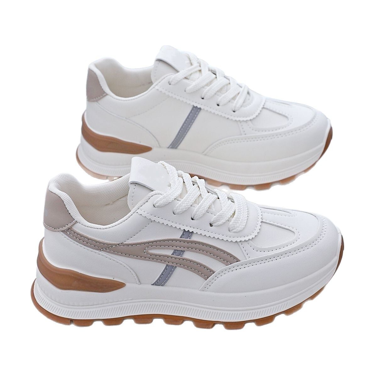 Sneakers Rubber Red Gray Large Summer Comfort Waterproof Daily Wear Up Gentleman's Shoes Men's Footwear