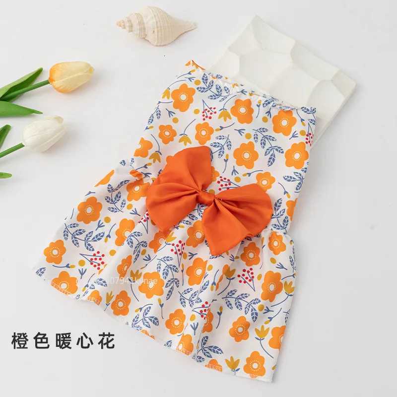 Small Dog Flower Princess Dress Kitty Teddy Pet Costume Clothes Pet Supplies Cute Dog Skirt Summer Thin Pet Clothing Accessories M251208