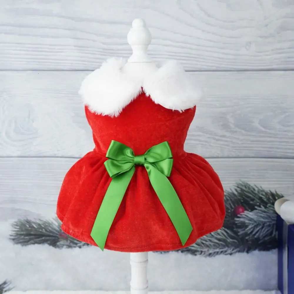 Comfortable Cute Santa Claus Dog Skirt Breathable Warm Cats Christmas Dress Soft Pet Christmas Costume Xmas M251208