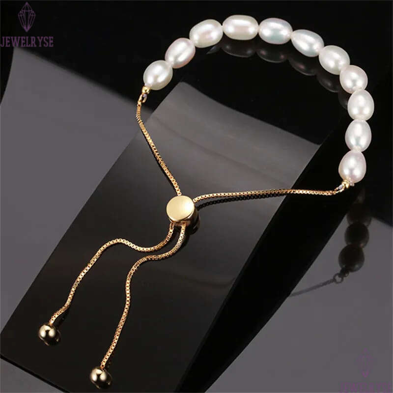 charm 7mm natural pearl bracelet designer woman 14k gold chain s925 sterling silver luxury bracelets womens jewelry length adjustable birthday friend 