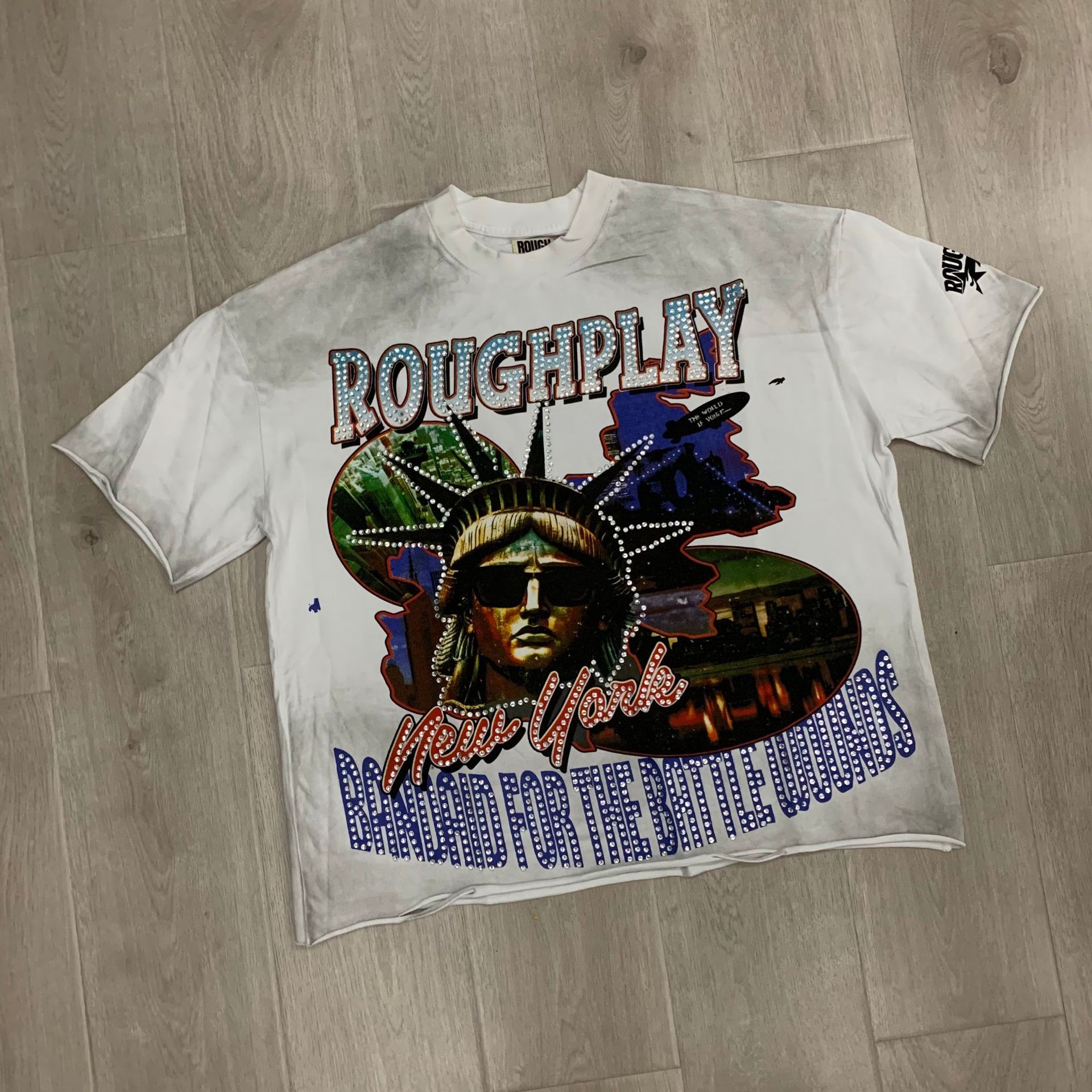 Men's T-Shirts RoughPlay Short Sleeves Dark Hip-hop Rock Style High-quality Cotton With Skull Print Patterns Hip-hop Youth American Street Style