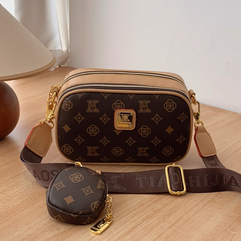 Senior Sense Womens Vintage Crossbody Bag Spring Handbag with Pendant Lightweight Single Shoulder Purse 1100368158