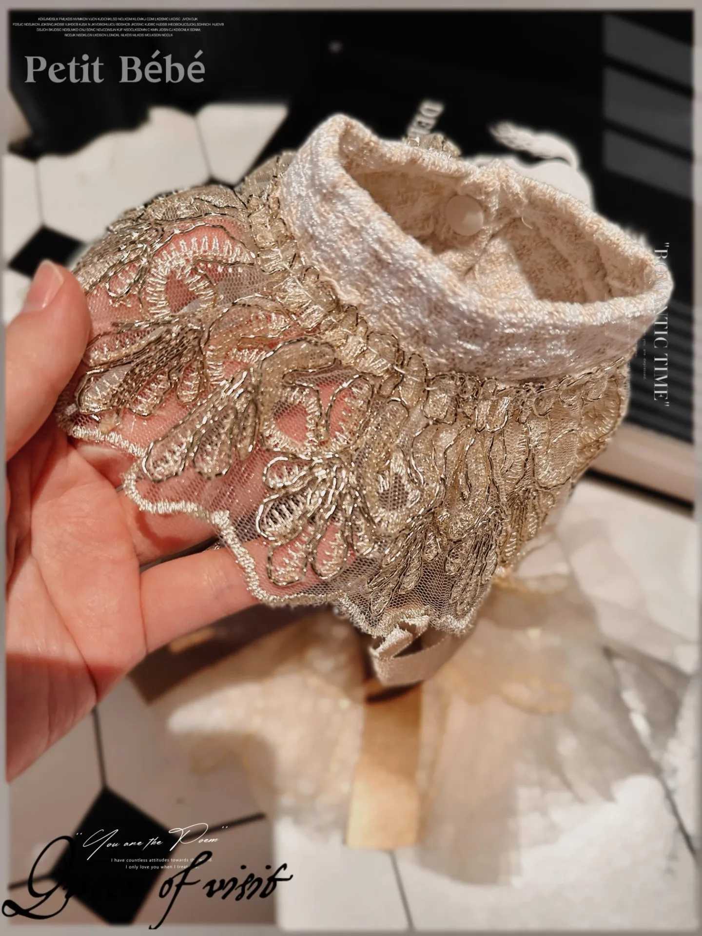 Church-Golden Sacred Pet Dress Luxurious Handmade Details Custom-Made Dress For Cats And Dogs M251208