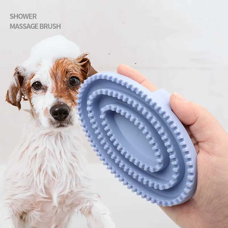 Fashional Puppy Wash Tools Flexible Pets Supplies Massage Rubber Bristles Curry Comb Dog Bath Brush Cat Massage Comb M251208