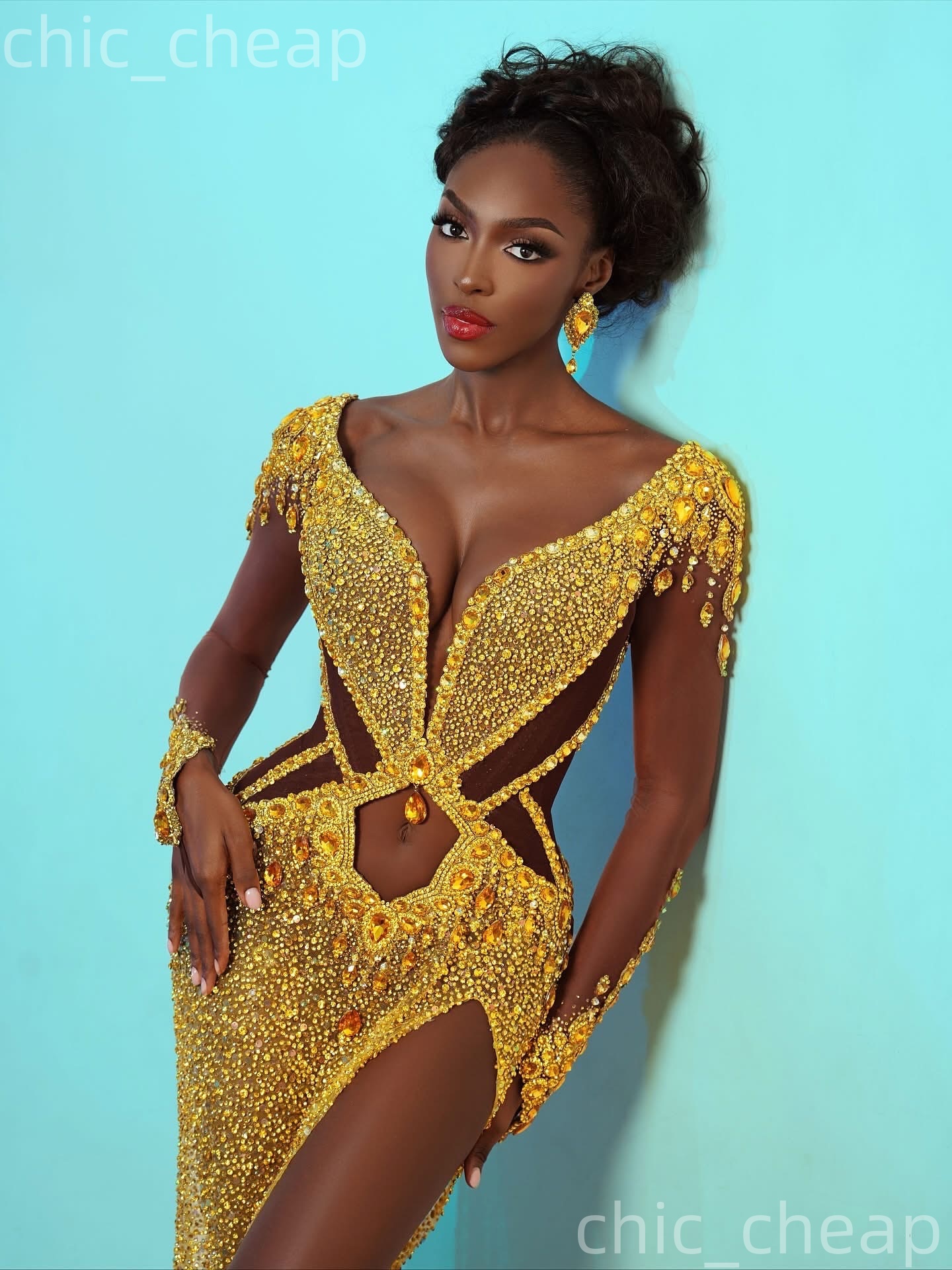 Aso Ebi Gold Mermaid Prom Dresses 2026 Crystals Sequined Backless Evening Formal Party Second Birthday Engagement Gowns Plus Size Dress For Special Oc