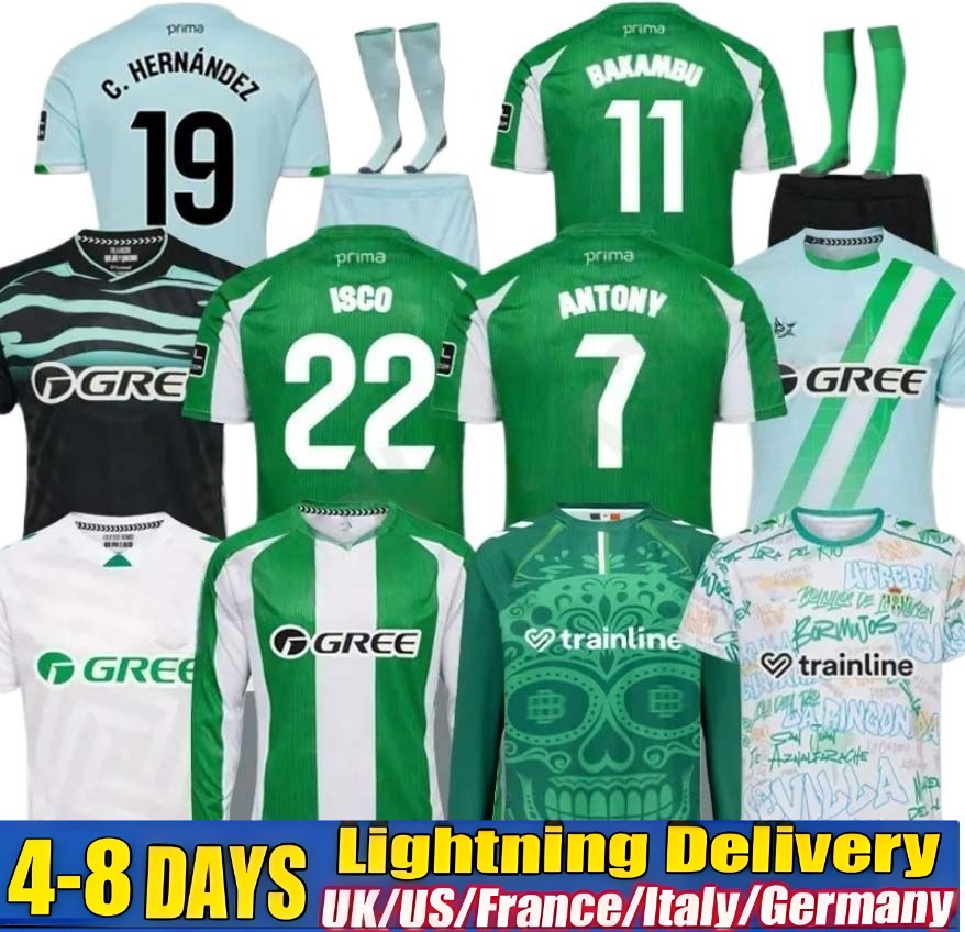 Real Betis 25 26 Soccer Jerseys C.HERNANDEZ ISCO 2025 2026 LO CELSO BARTRA BAKAMBU EZ ABDE MARC ROCA Football Shirts ADRIAN Uniforms men Kids Kits camiseta