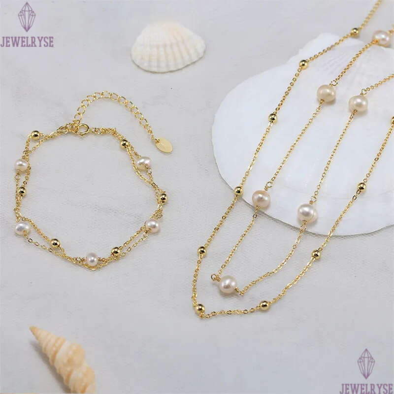 luxury gold bracelet designer woman 4mm natural pearl s925 sterling silver link chain charm bracelets womens jewelry girls birthday friend chirstmas g