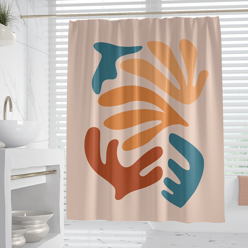 YL-37915 Waterproof and Mildew-proof Universal Bathroom Curtain, Modern Minimalist Toilet Partition Curtain, Thickened Covering Curtain