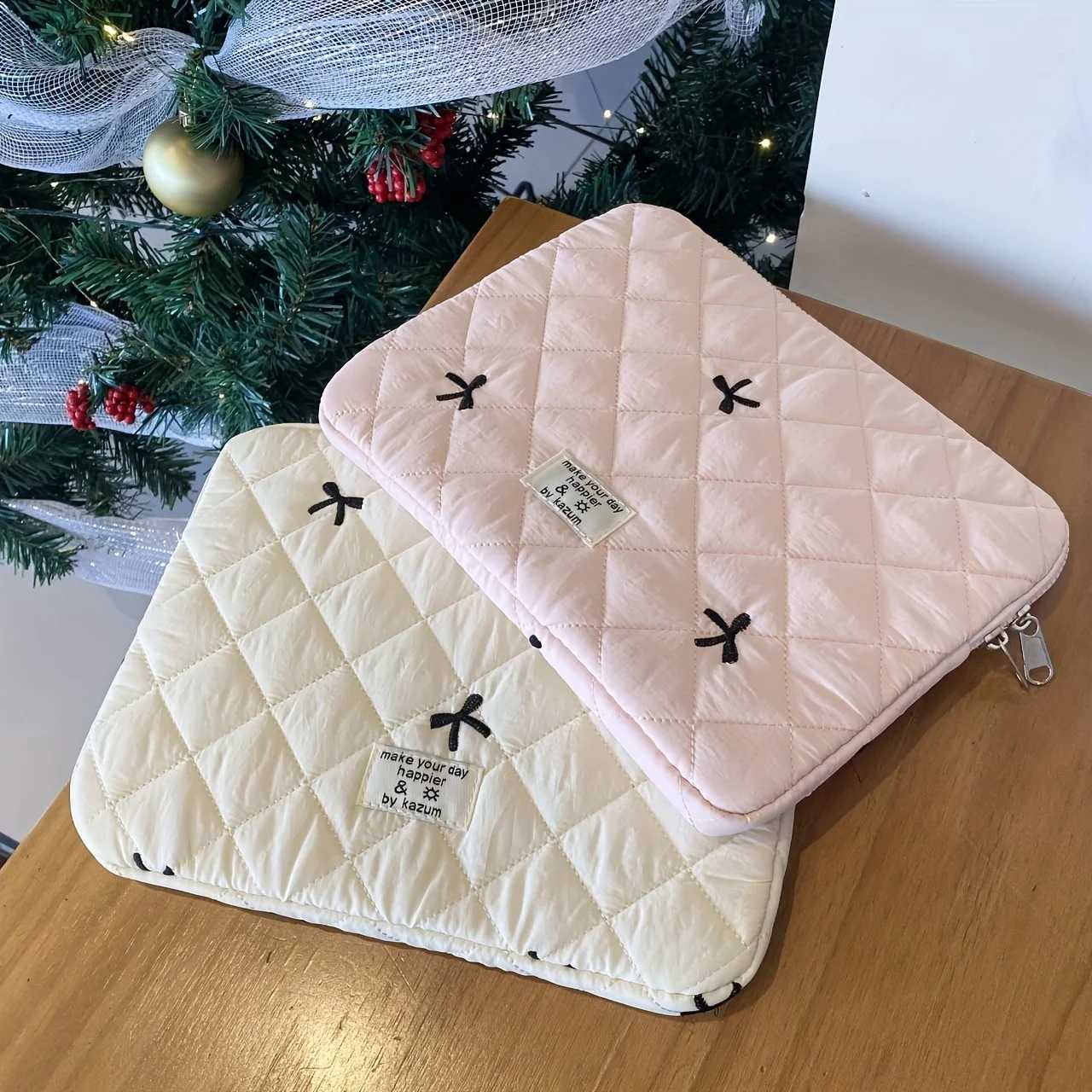 Cute Bow Graphic Laptop Bag Tablet Sleeve Case 11 133 14 156 Inch For Macbook Air 13 Pro Xiaomi Lenovo Dell Notebook Soft CaseT251208