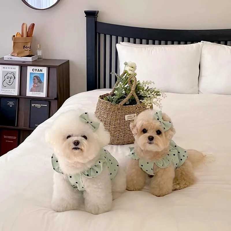 Luxury Pet Suspenders Dog Summer Dress Dot Puppy Skirt Chihuahua Bichon Dog Apparel Cat Clothing Small Dog Vest Girl Dog Clothes M251208