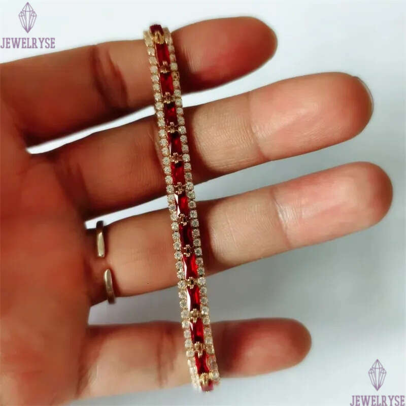 colorful three rows CZ diamond tennis bracelet designer rose gold for woman round iced out chain bracelets AAA zirconia silver chains bangles womens p