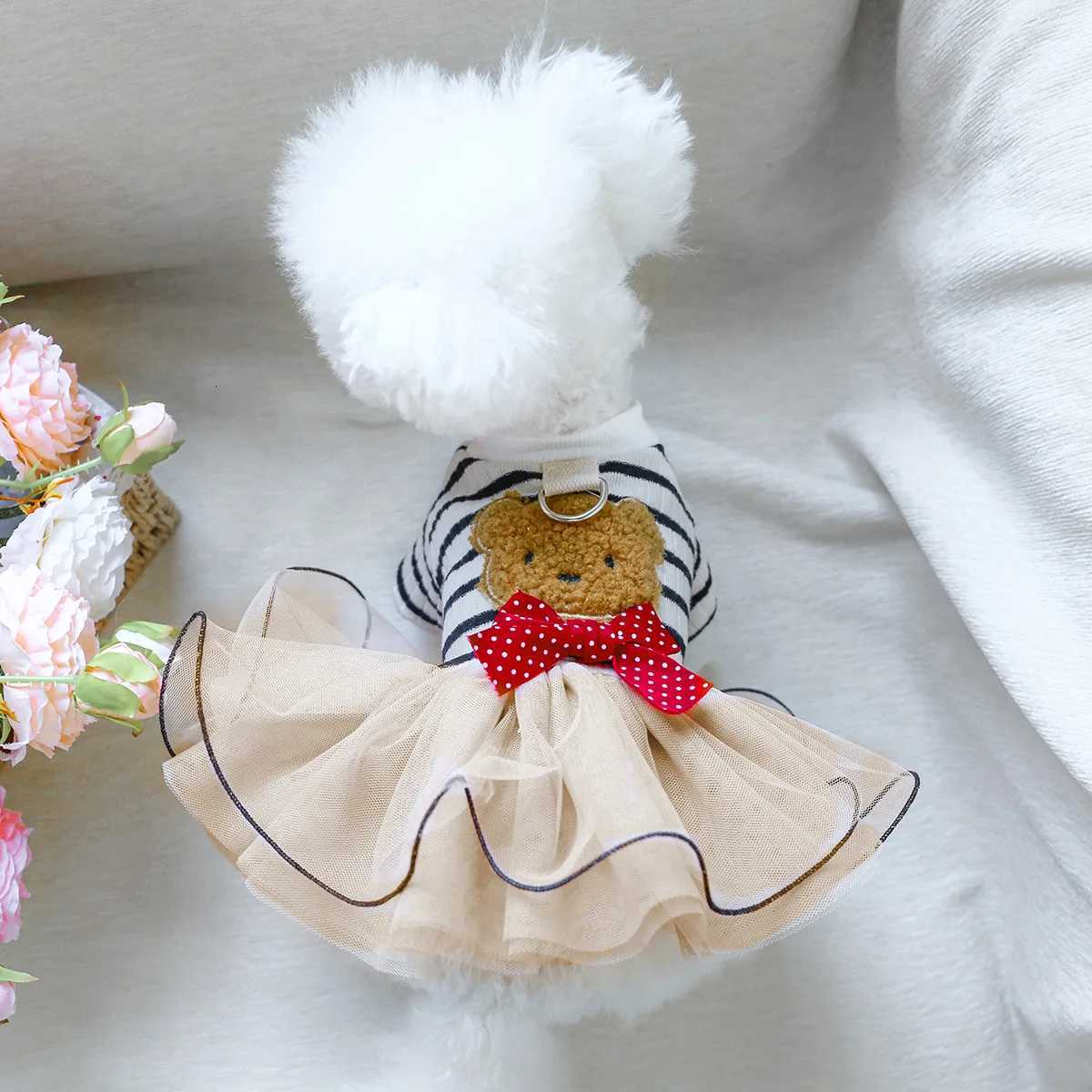 Feifei Bear Puffy Dress Pet Clothes Dog Cat Hair Loss Summer Hair Loss Wedding Dress M251208