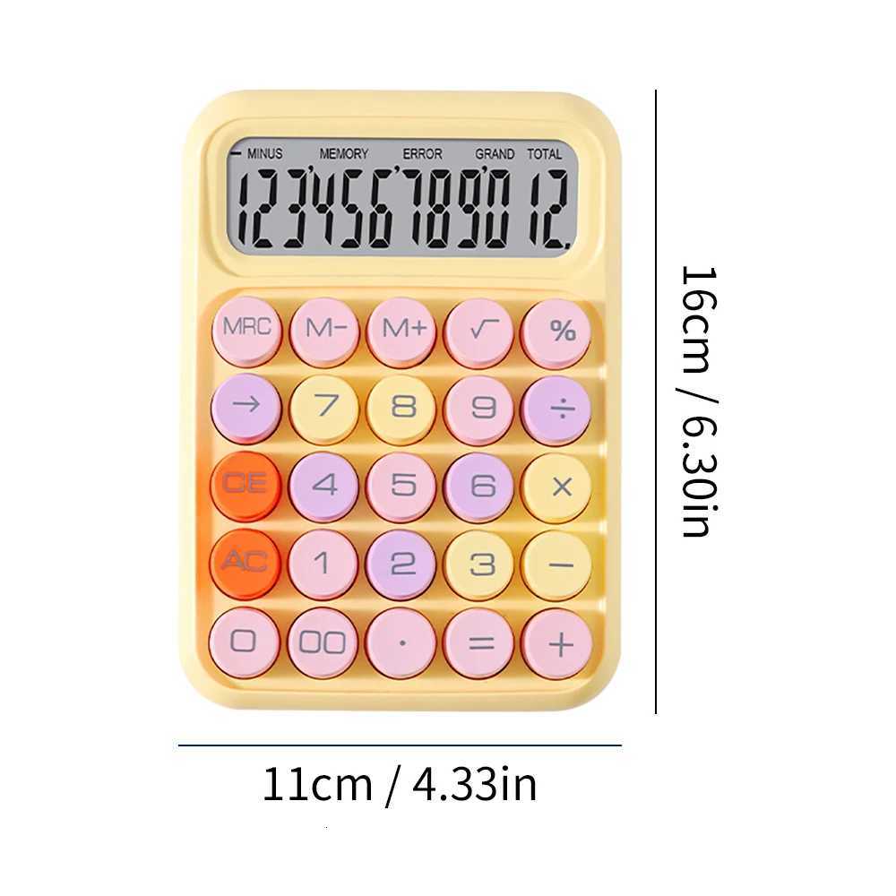NEW Kawaii Calcator Cartoon Candy Colour Silent Mechanical Keyboard Desktop Financial and Accounting Learning Calcator H251208