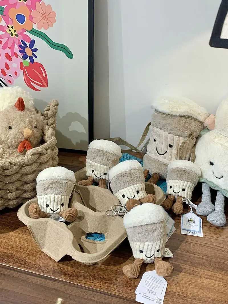 Adorable Plush Toy Keychain Coffee Cup Hanging Doll Cute Companion Bag Doll Soft Stuffed Animal Keychains For All AgesXJ251208