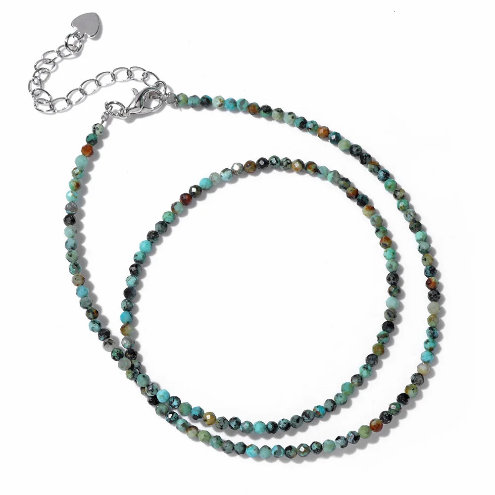 2mm Natural Crystal Beads Necklace Tiger Eye Stone Black Spinel Mix Quartzs Choker Clavicle Chains For Women Men Jewelry 251205