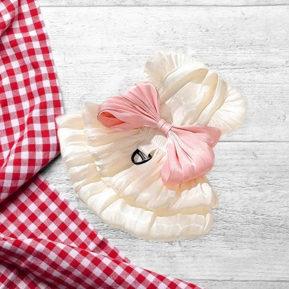 Stylish Lovely Pet Princess Skirt Washable with Bowknot Shiny Pet Clothing Polyester Breathable Cat Dresses Dress Up Accessories M251208
