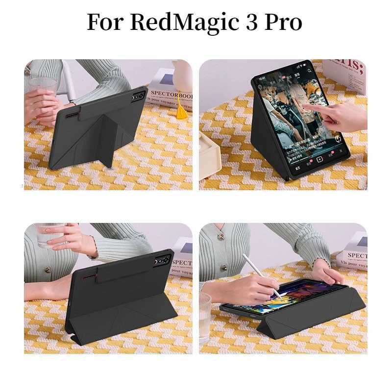 Mtiple Angle PU Sle For RedMagic Astra Gaming Tablet Protective Case Folding Stand Cover For RedMagic 3 Pro C251208