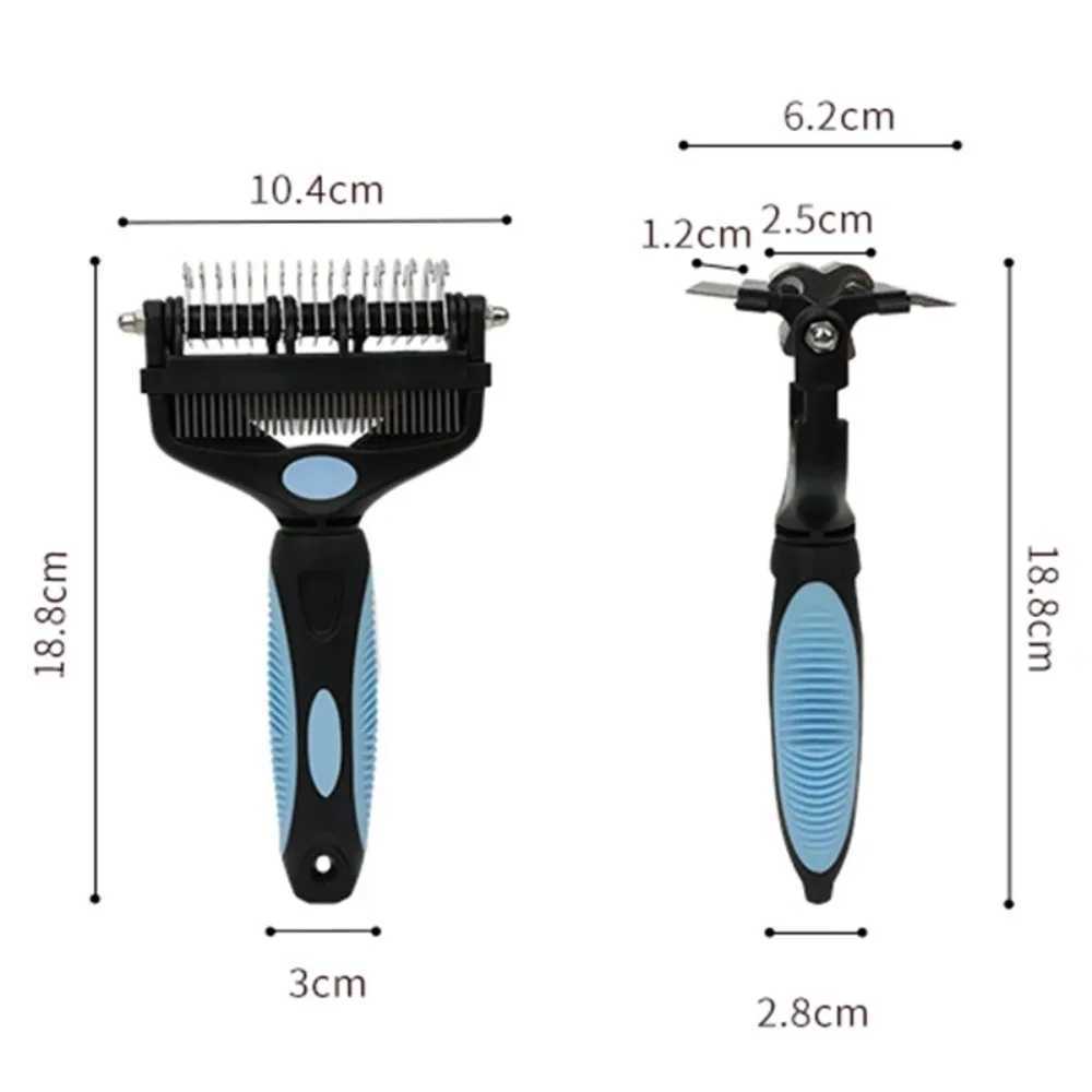 3 In 1 Pet Deshedding Brush Dog Hair Remover Pet Fur Knot Cutter Puppy Cat Comb Brushes Dogs Grooming Shedding Supplies M251208 - view 5