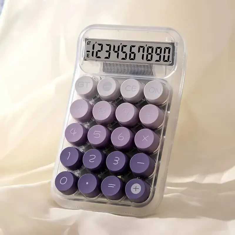 1pc Gradient Calcator 10 Digits Transparent Shell Calcator Aesthetic Calcator Kawaii Transparent Mticolor Calcator H251208