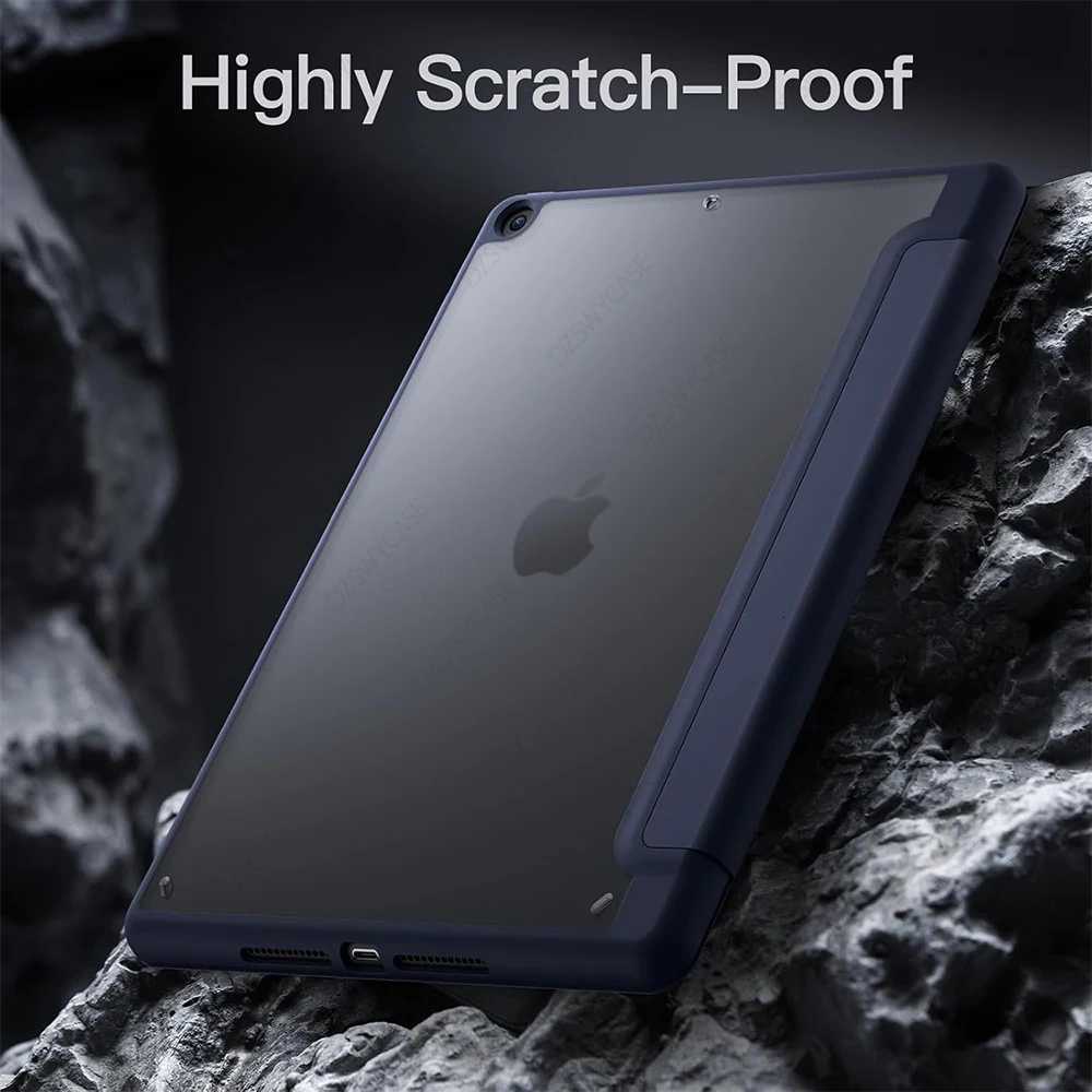 Hybrid Slim Case for iPad 9th/8th/7th Generation 2021/2020/2019102 Inch with Pencil Holder Clear Back Shell Cover C251208