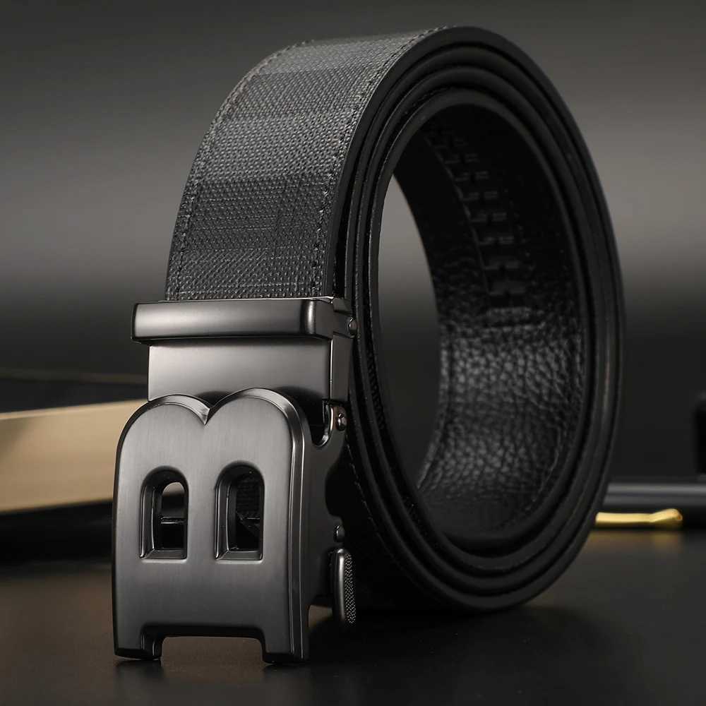 2024 High Quality Luxury Brand Designer Canvas Belts Male Automatic business Men belts Genuine Leather Belt for men Strap JeansT251208