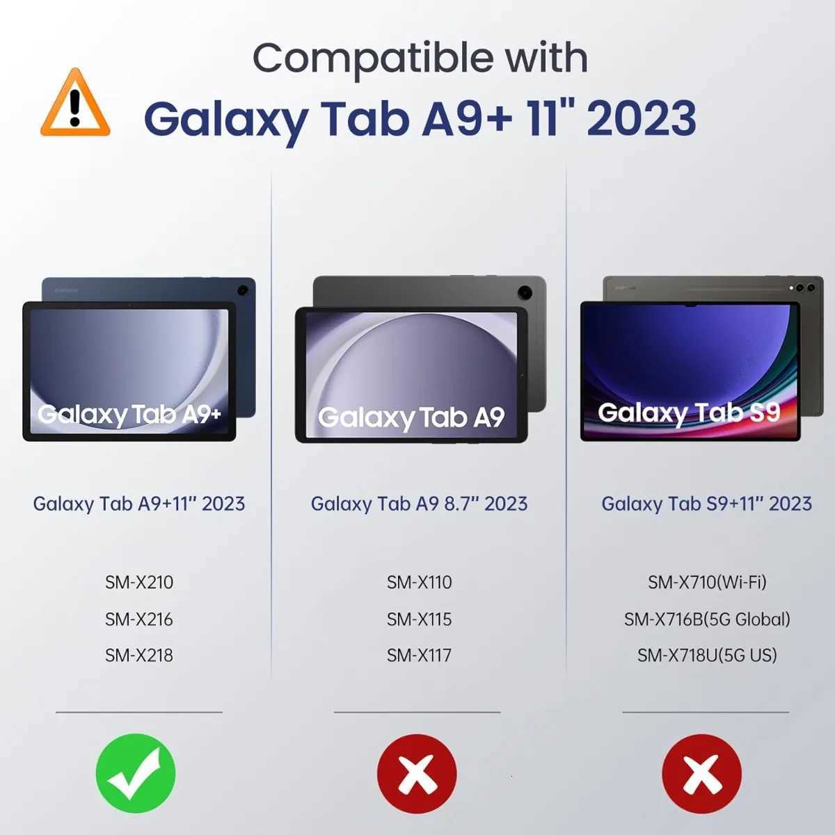 Case for Galaxy Tab A9/A9 Plus 11 inch 2023 Slim Stand Protective Smart Cover with Hard PC Translucent Shell for Tab A9 Plus C251208