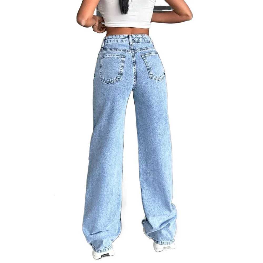 Womens High Waisted Baggy Jeans Denim Pants Y2K Aesthetic Vintage Design Loose Fit Comfortable Female Daily Casual ClothingT251208