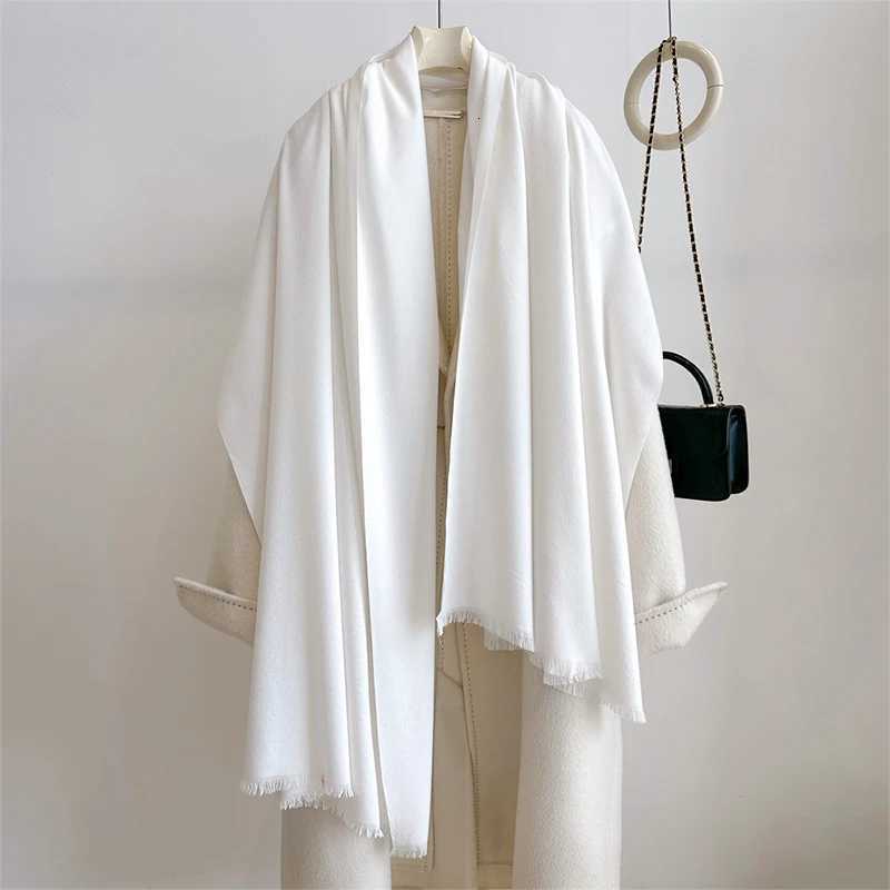 Luxury Luxury Winter Cashmere Scarf Women Solid Handkerchief Warm Pashmina Female Shawl Tassel Wrap Soft Pareo Bufanda Scarves Stole Y251208