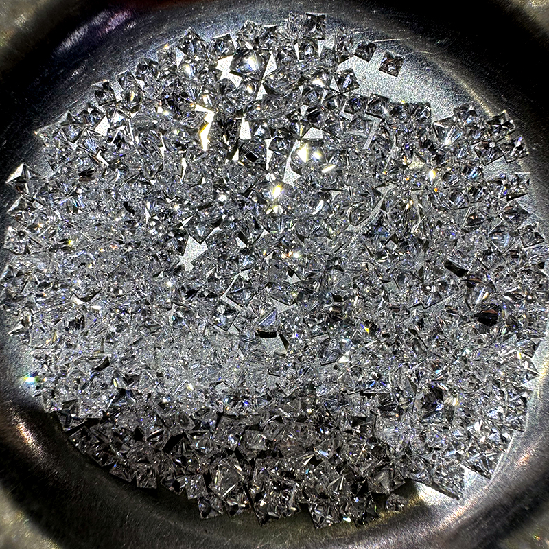 Melee lab grown diamond Princess cut CVD HPHT DEF VVS Small diamond 0.8mm 1mm 1.5mm 2mm 3mm Side diamond wholesale Tiny diamond side stone