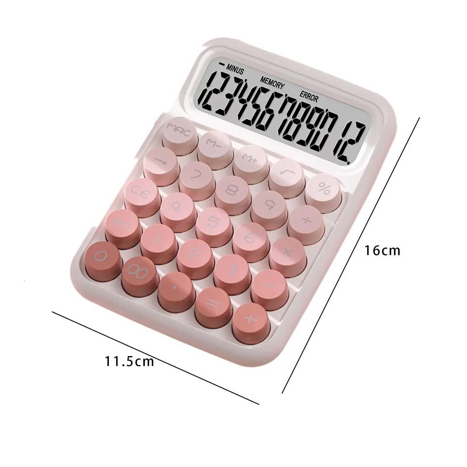 Mechanical Switch Calcator Portable Battery Powered LCD Display for He Business Use Versatile Professional Lightweight H251208