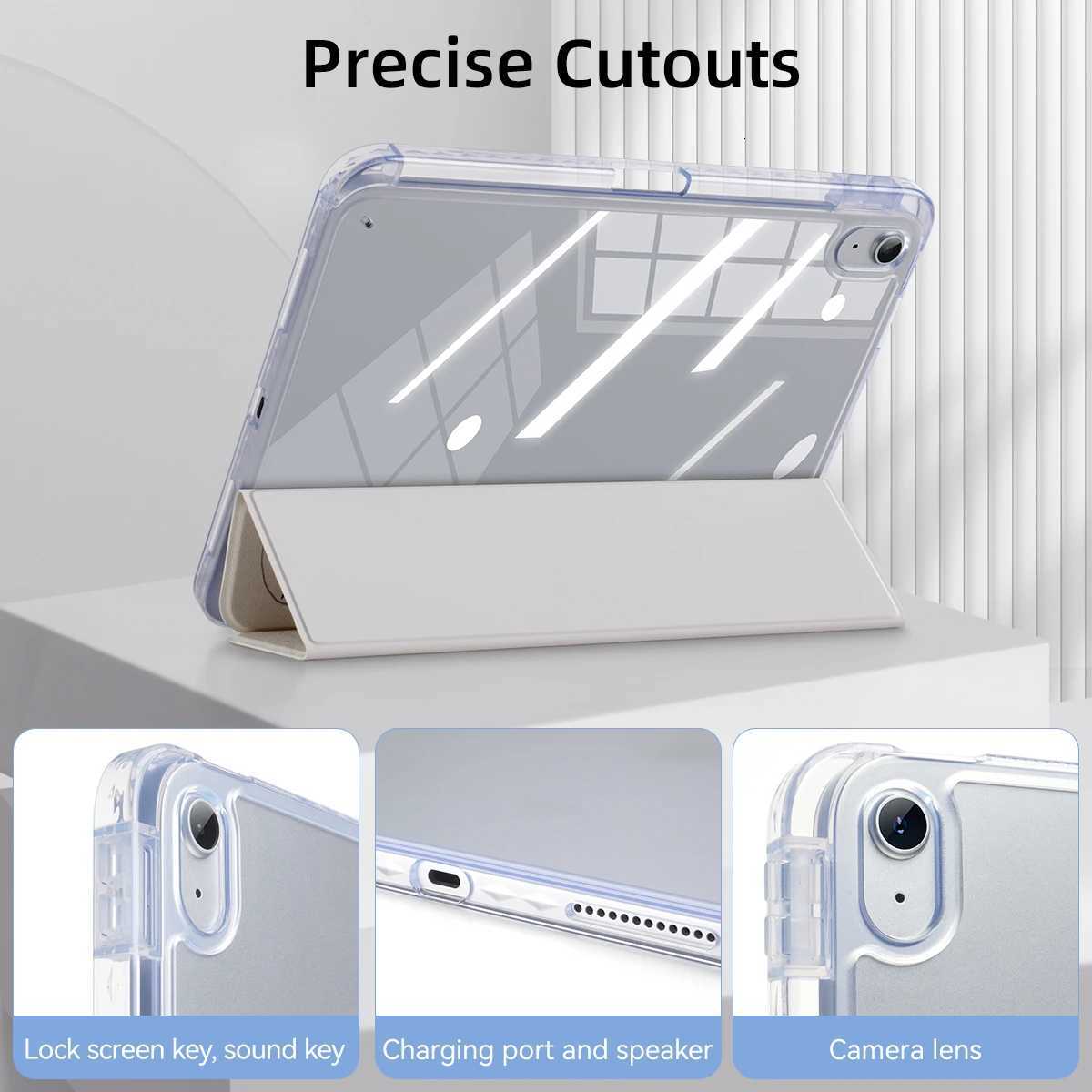 3-fold Case with Pencil Holder For 2025 iPad Air 11 Case iPad 10th Gen 11th A16 Cover Gen iPad Pro11 4 5 109in 129 M2 M3 M4 C251208