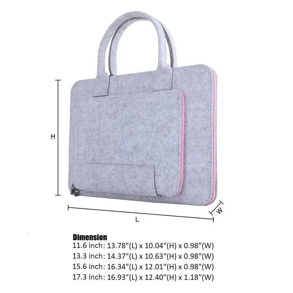 11/13/156/17 Inch Laptop Bag Felt Laptop Sleeve Notebook Computer Case Carrying Bag Pouch with Handle for Asus / LenovoT251208