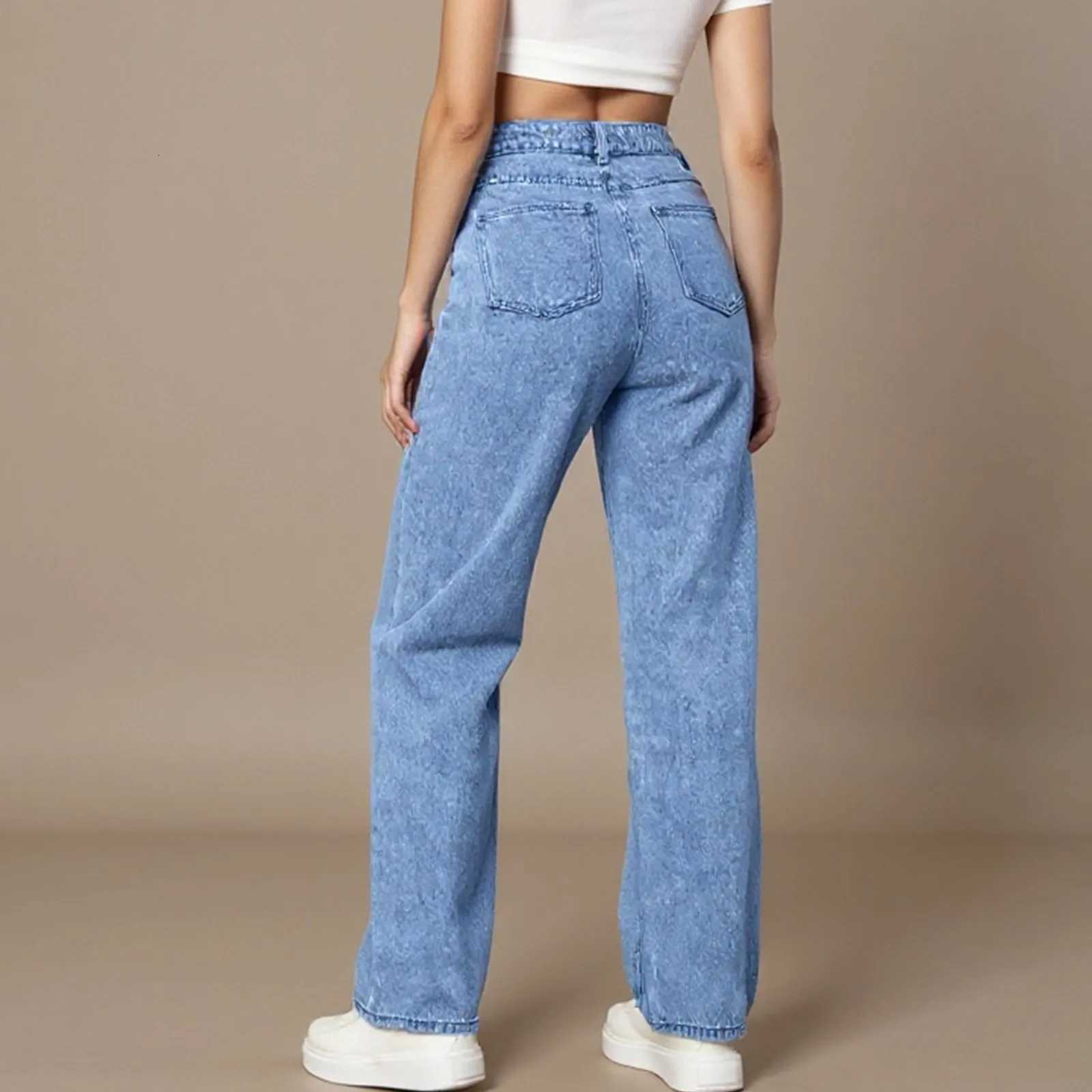 Jeans Women High Waist Washed Womens Jeans Fashionable Versatile Straight Leg Pants Jeans Women Jean Pants WomenT251208