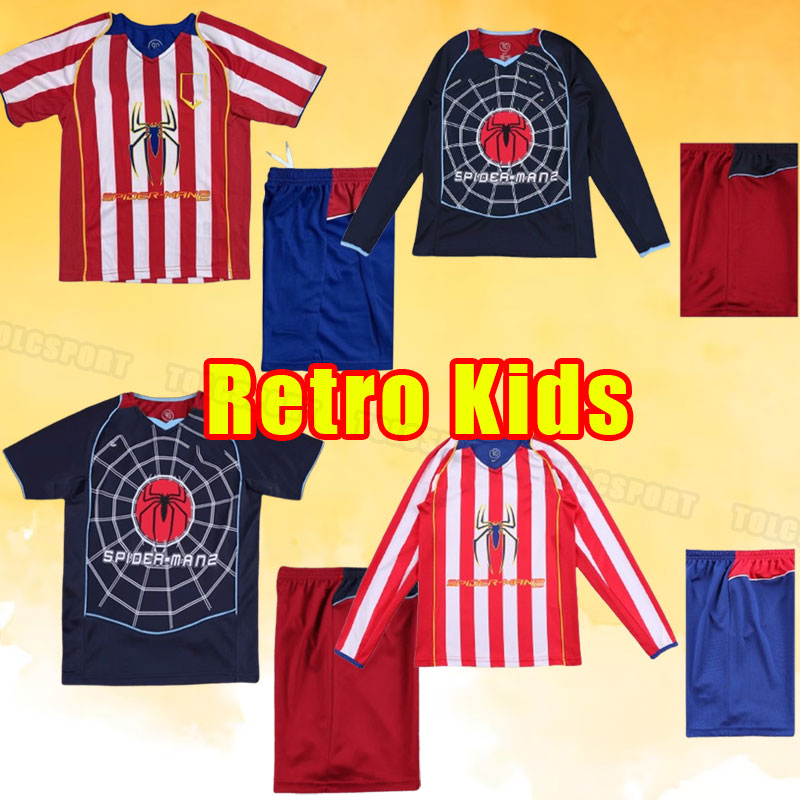 Retro Kids Atleticos Madrid soccer jerseys kun Aguero Griezmann MAXI F.TORRES Gabi Foran SIMAO vintage classic 2004 2005 04 05 child enfatns long sleeve