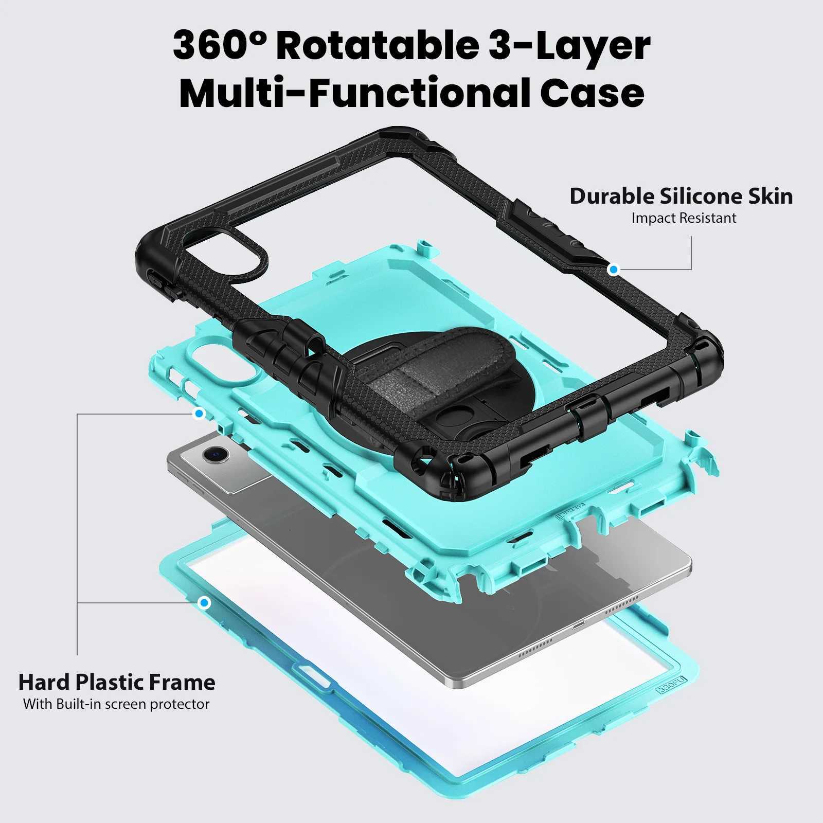 Shockproof Case For Xiaoxin Pad 11 2025 TB336FU TB336ZU 2024 Tab M11 K11 TB330FU or Kickstand CoverShoder Strap C251208