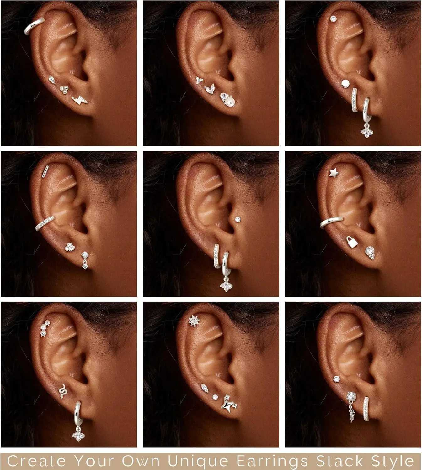 Bobisty 1pc Earrings for Sensitive Ears Surgical Stainless Steel Earrings for Women Dainty Flat Back Earring Stud Hoop Cartilage J251208