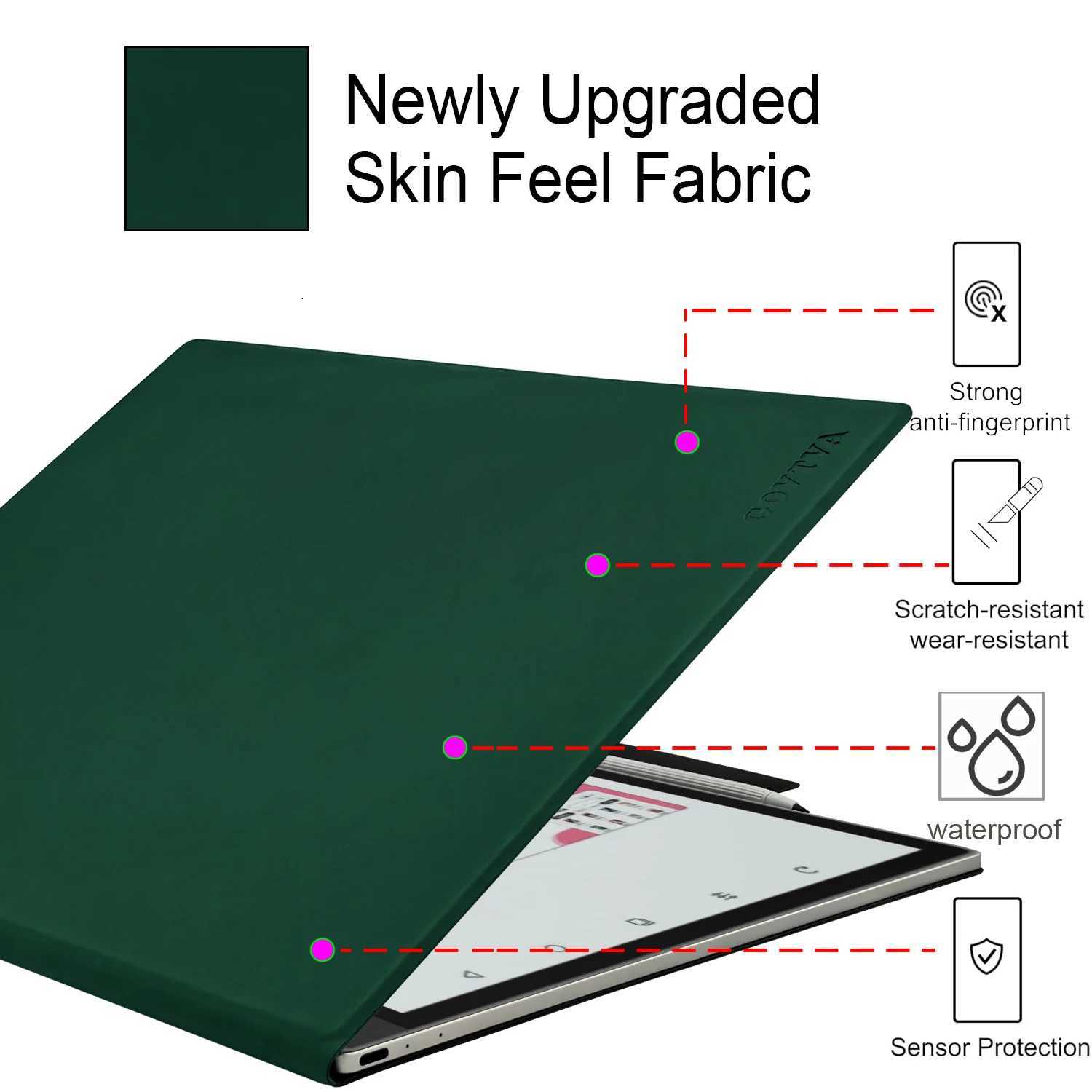 Magnetic Case for Boox Tab X C 133 tra-Thin Lightweight Leather Cover with Magnetic Pen Buckle Auto Sleep/Wake C251208