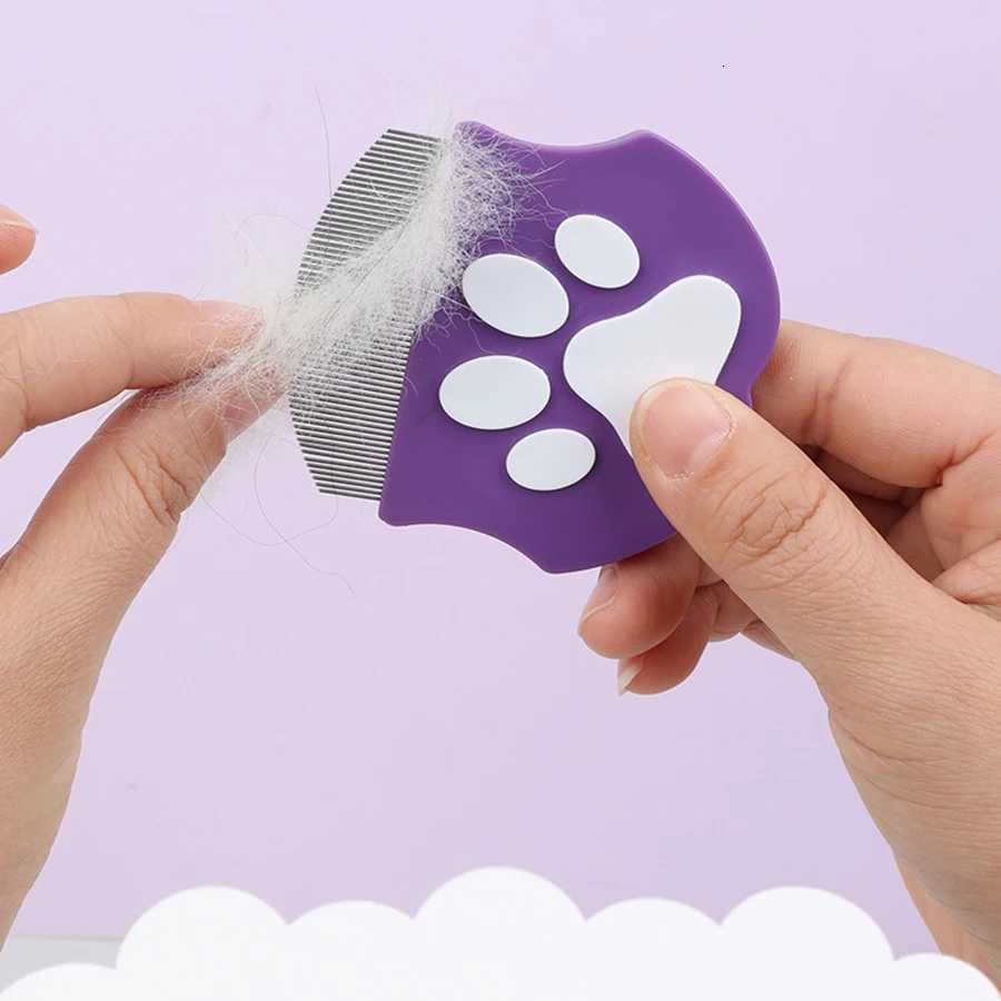 Pet Grooming Comb - Flea Comb for Cats Dogs Curved Design for Face Body Mini Detangling Brush for Pets M251208 - view 4