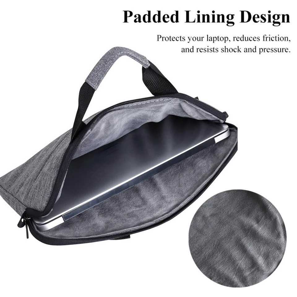Laptop Bags Carrying Case for 13-15 inch Laptop and Tablet Shoulder Strap Durable Water-Repellent Fabric Business Casual SchoolT251208