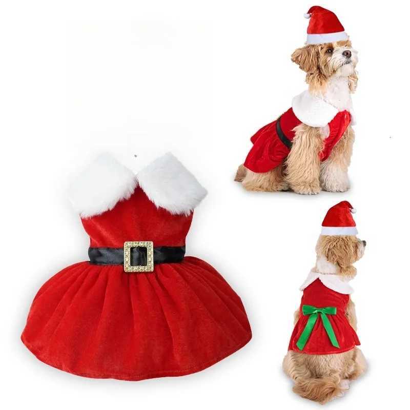 Christmas Dog Dress Cat Clothes Puppy Holiday Party Cosplay Outfit Winter Apparel for Small Dogs Pet Christmas New YearCostume M251208